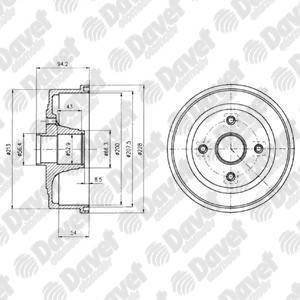 DELPHI BF472 Kampana Arka Corsa C 1.3
